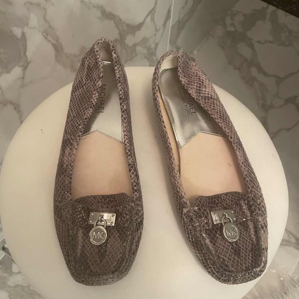 Michael Kors python print flats
